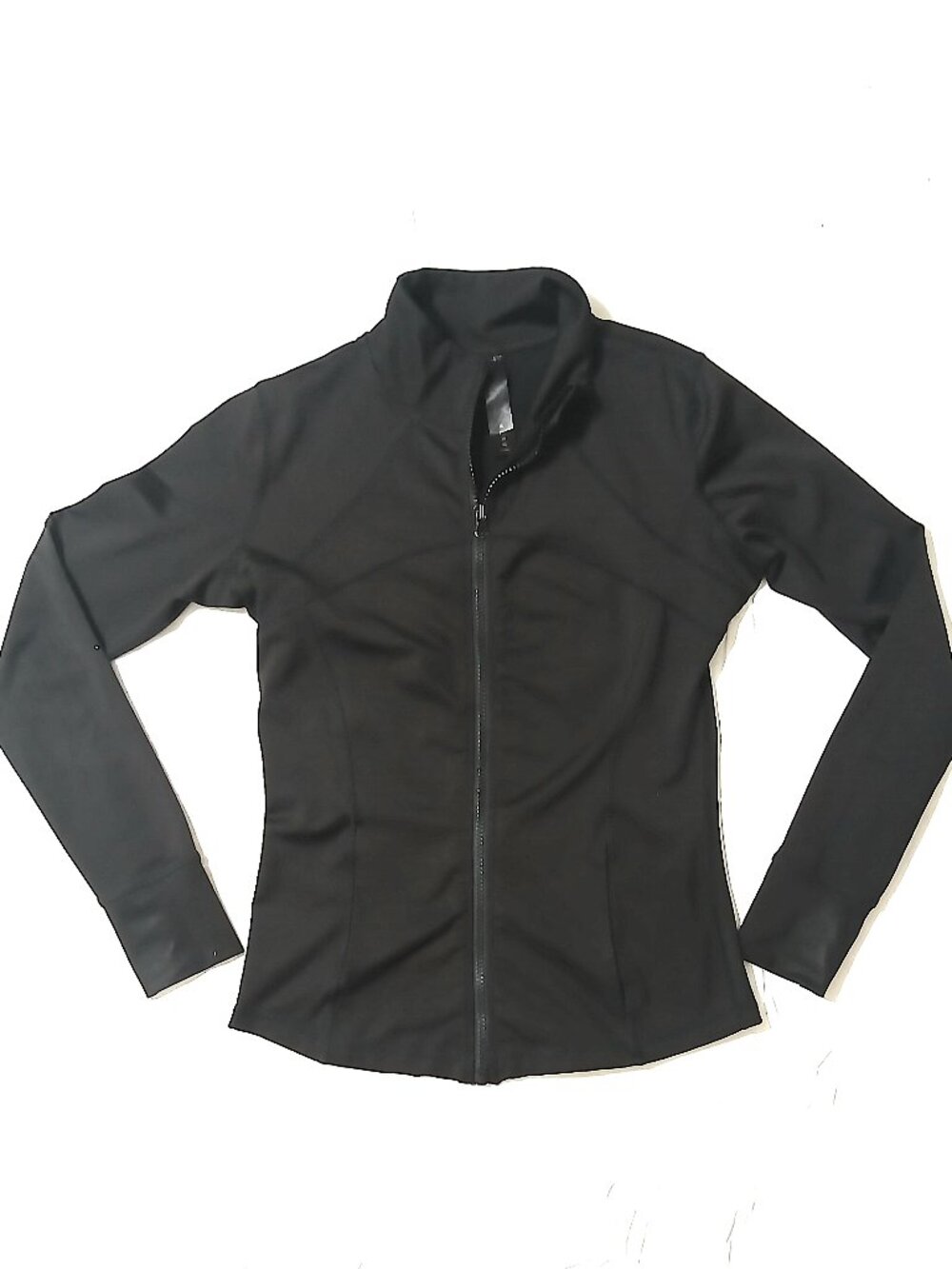 VOGO Absolutely Fit Black Full Zip Active Jacket Women’s Small Thumbholes Stretc